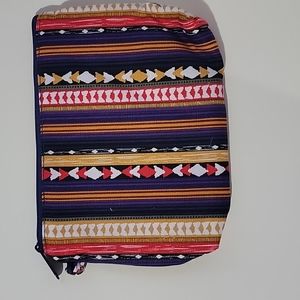 Thirty-one Mini Zipper Pouch - Purple Southwest Stripe